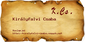 Királyfalvi Csaba névjegykártya